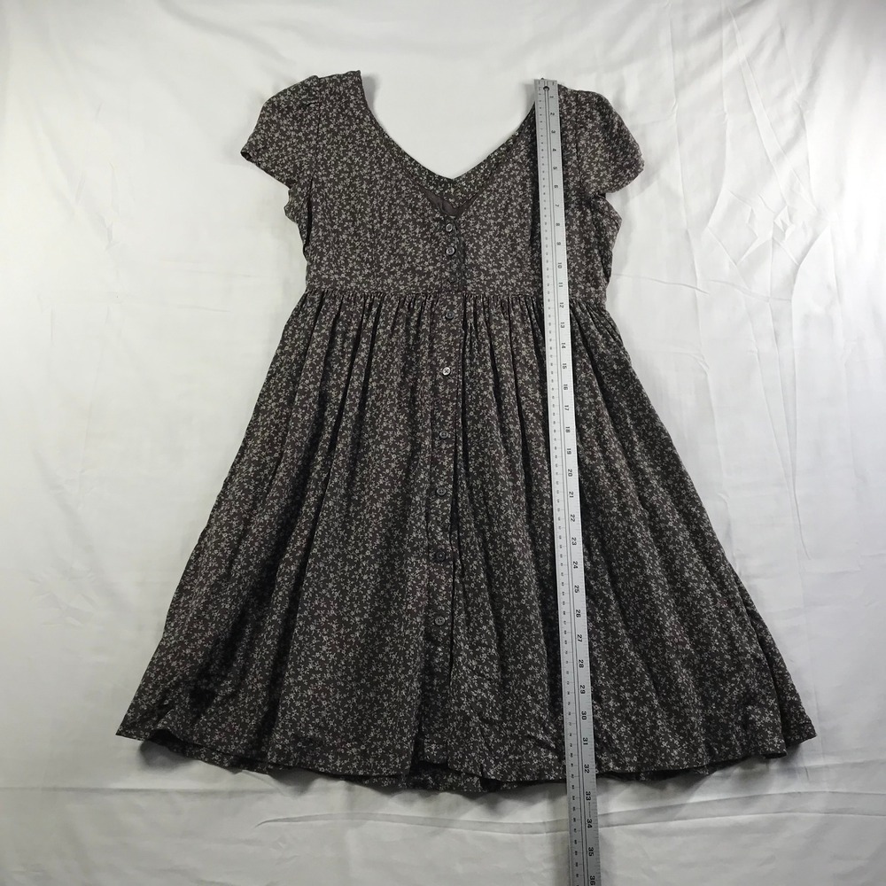 Denim & Supply Ralph Lauren Floral Button Front Mini Dress Brown XS - Picture 2 of 6